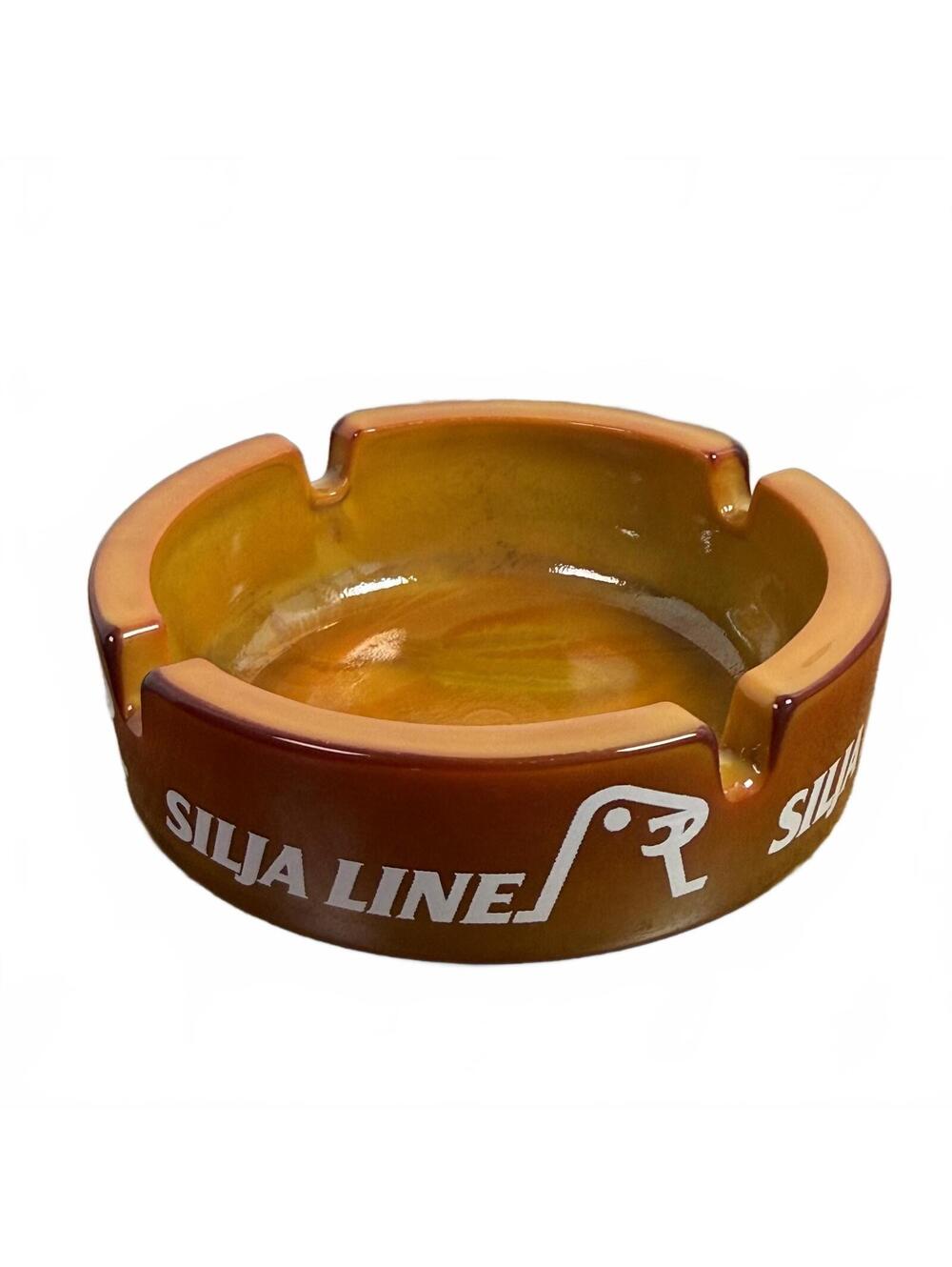 Vintage Silja Line Ceramic Ashtray Made in France Finland Sweden Ferry Ship
